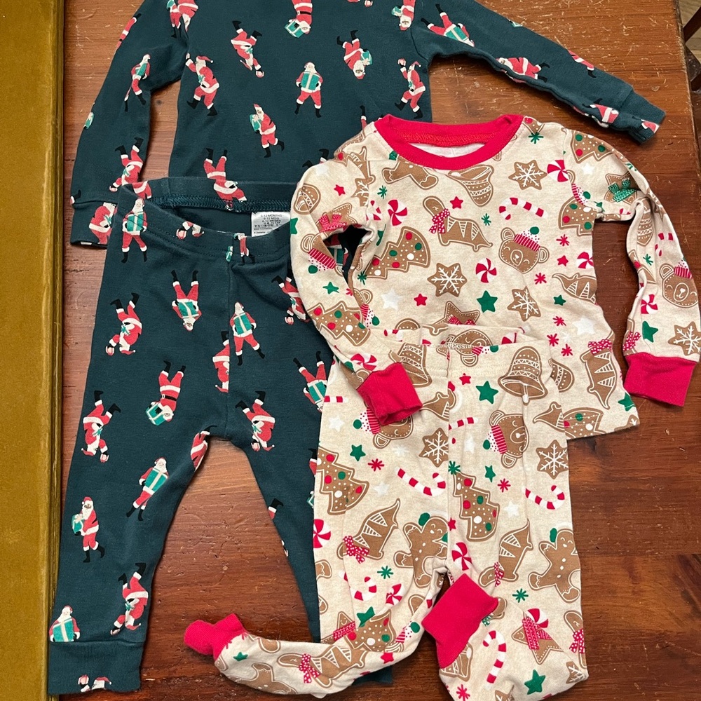 Christmas baby pajama sets - 6-9 month